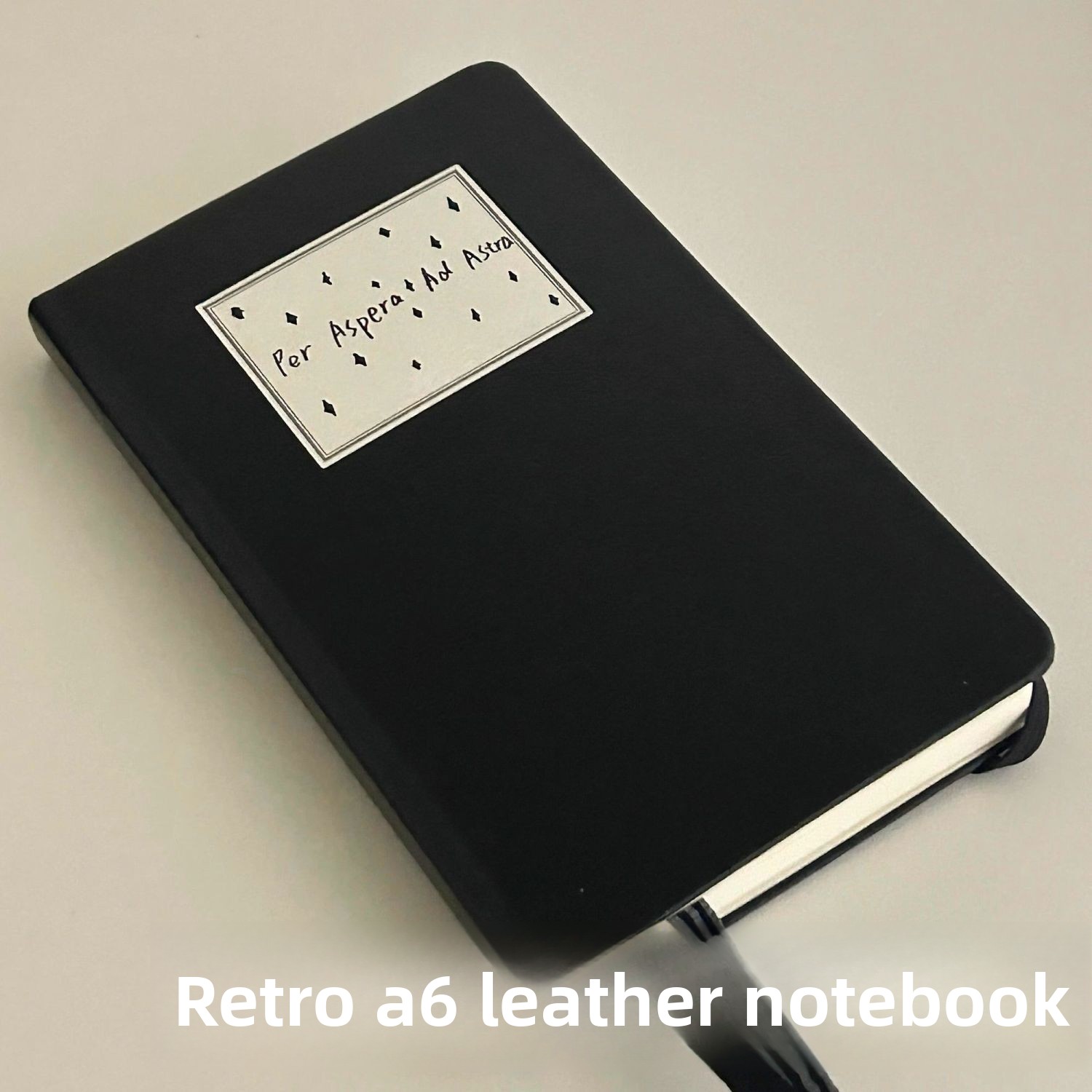 Vintage Leather Journal Notebook - دفتر يوميات جلدي أسود عتيق مقاس