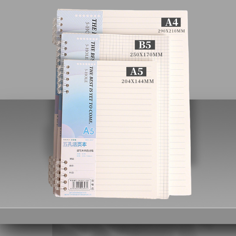 A5 Spiral Dotted Grid Notebook - دفتر ملاحظات قابل لإعادة التعبئة بحجم