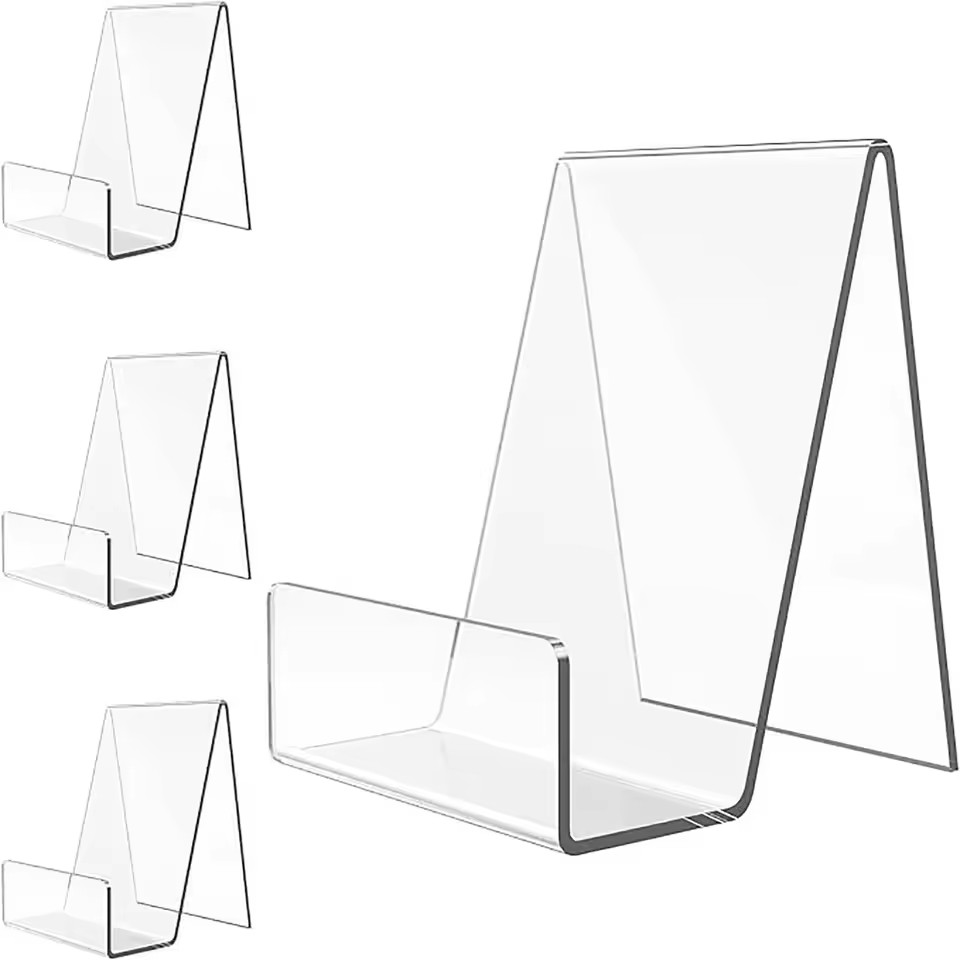 4 قطعة حامل كتب أكريليك حامل ك - مراجعة Clear Acrylic Book Stand Holder وسعره