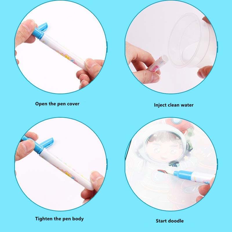 رائجة البيع قابلة لإعادة الاست - مراجعة Reusable Water Magic Coloring Book وسعره