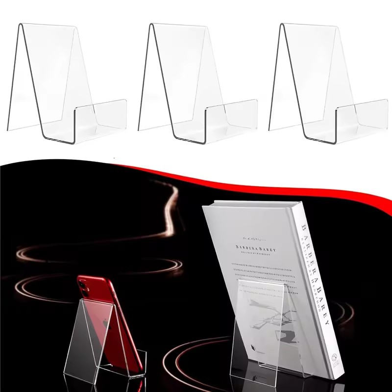 4 قطع من حوامل الكتب الشفافة ا - مراجعة Clear Acrylic Book Stand Holder وسعره