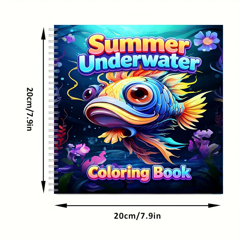كتاب تلوين صيفي تحت الماء للبا - مراجعة Adult Coloring Book Stress Relief وسعره