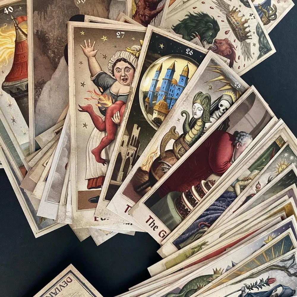 6*12 سم The Zammer Twins الإصد - مراجعة Tarot Deck With Guidebook وسعره