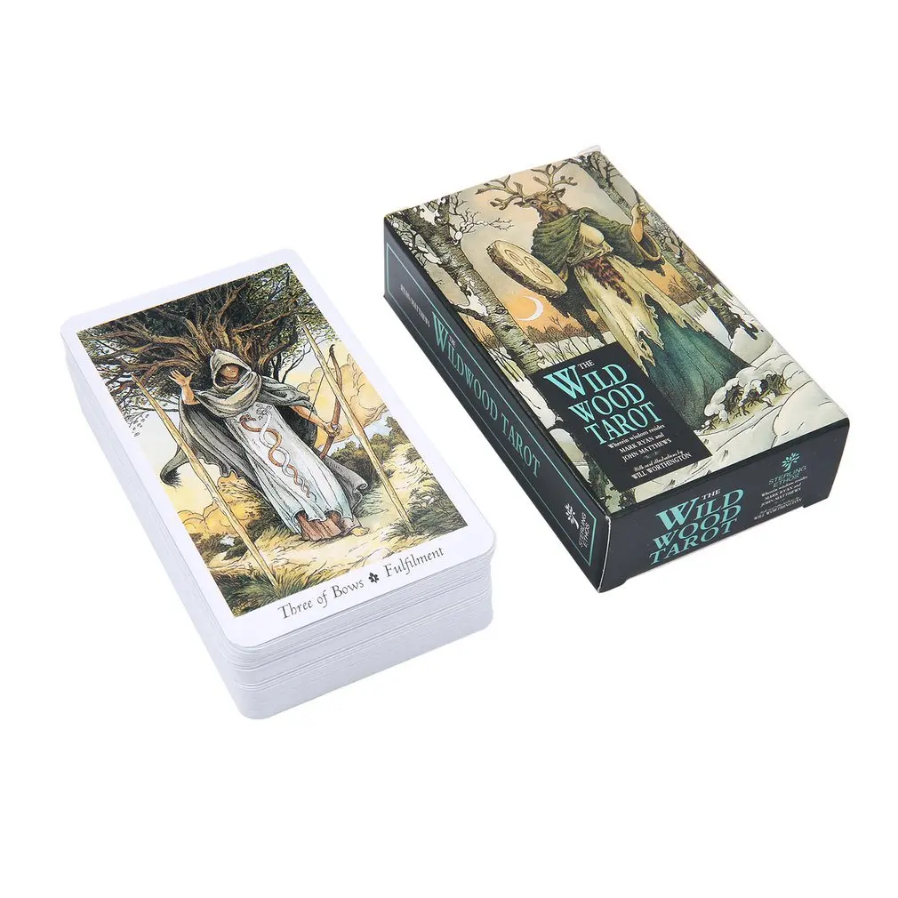 بطاقات التارو الخشبية البرية A - مراجعة Tarot Deck With Guidebook وسعره
