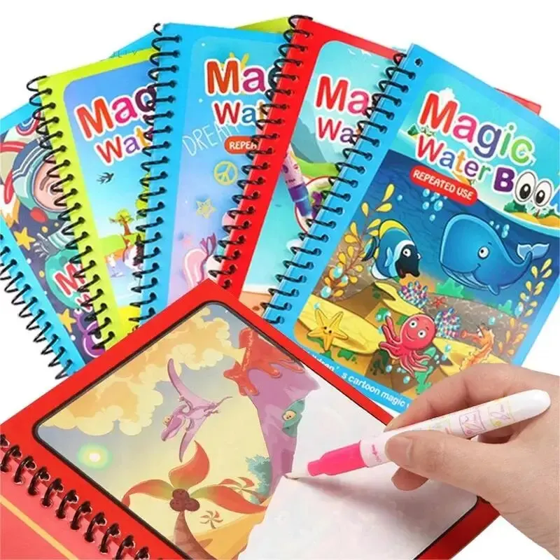 1 كتاب + 1 قلم قابل لإعادة الا - مراجعة Reusable Water Magic Coloring Book وسعره