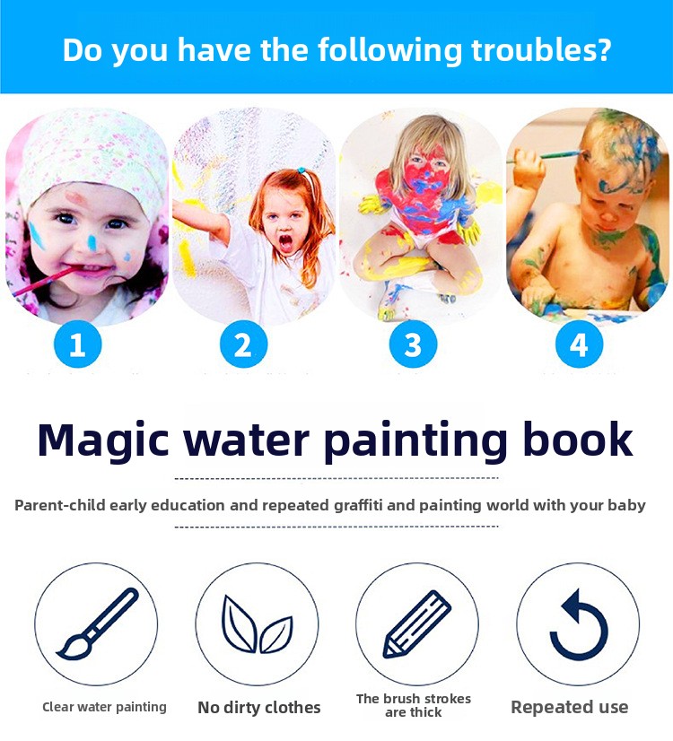 1 كتاب + 1 قلم قابل لإعادة الا - مراجعة Reusable Water Magic Coloring Book وسعره
